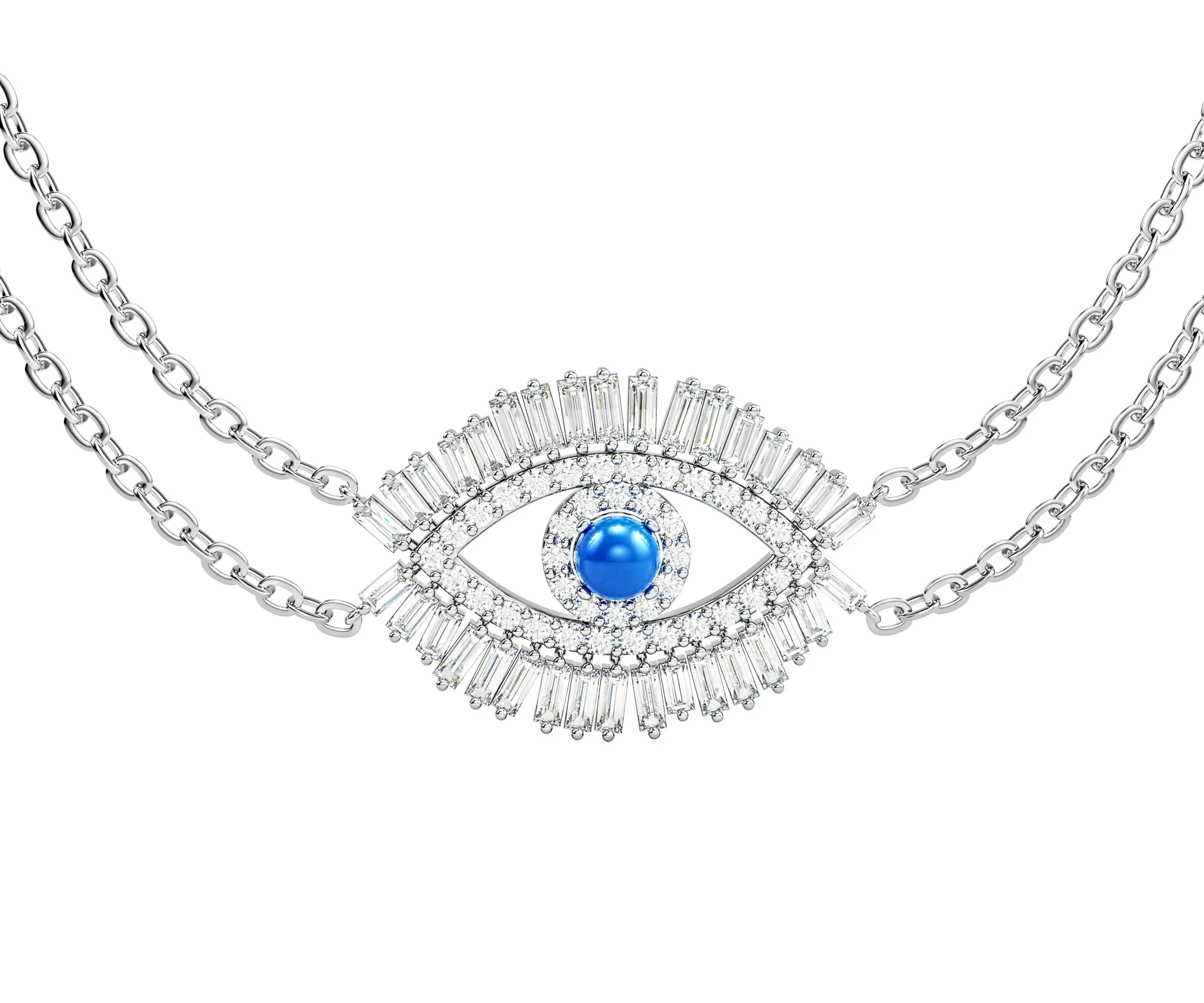 Single Baguette Eye Bracelet