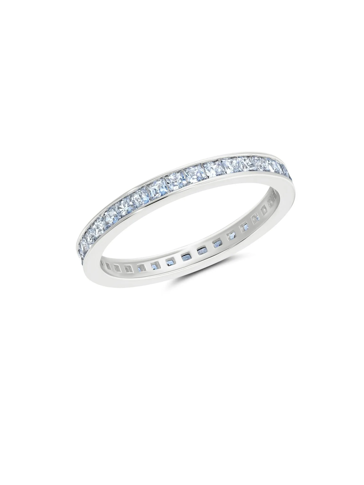 Square Princess Channel Set Eternity Ring
