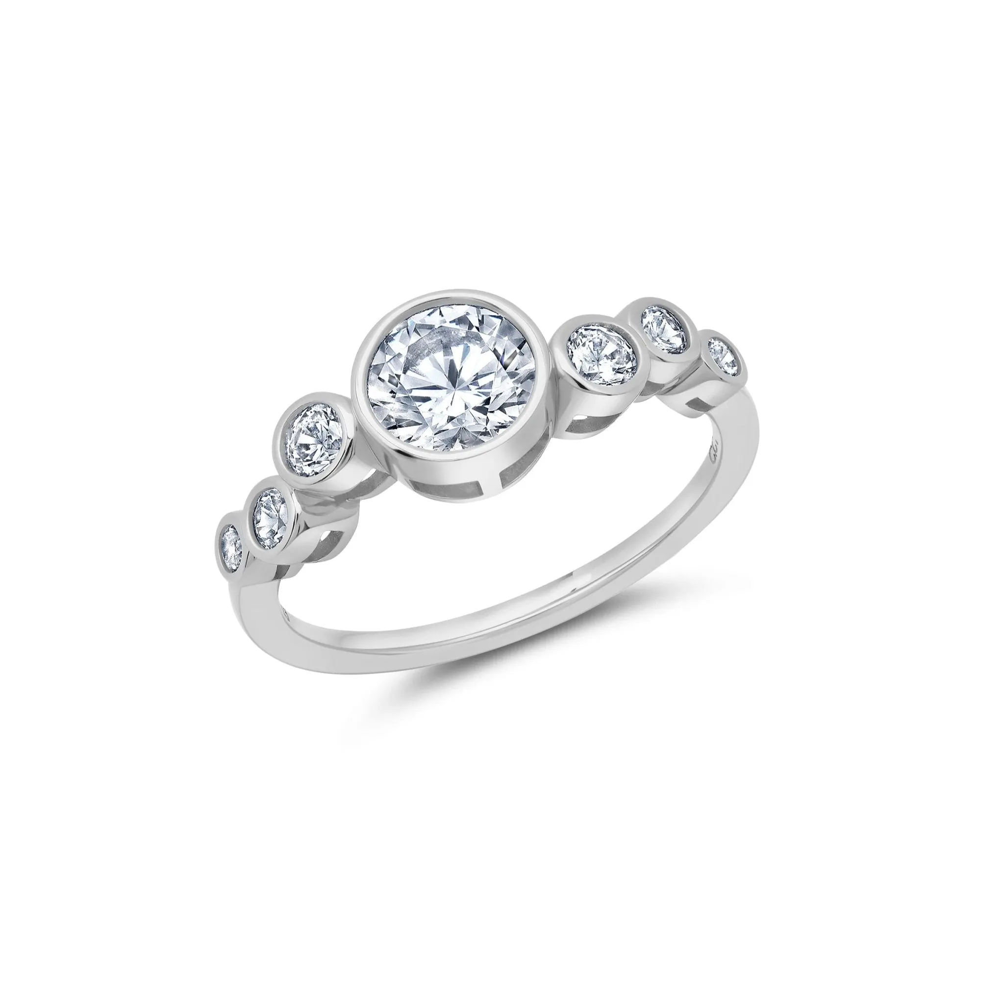 Stardust Bezel Ring Finished in Platinum
