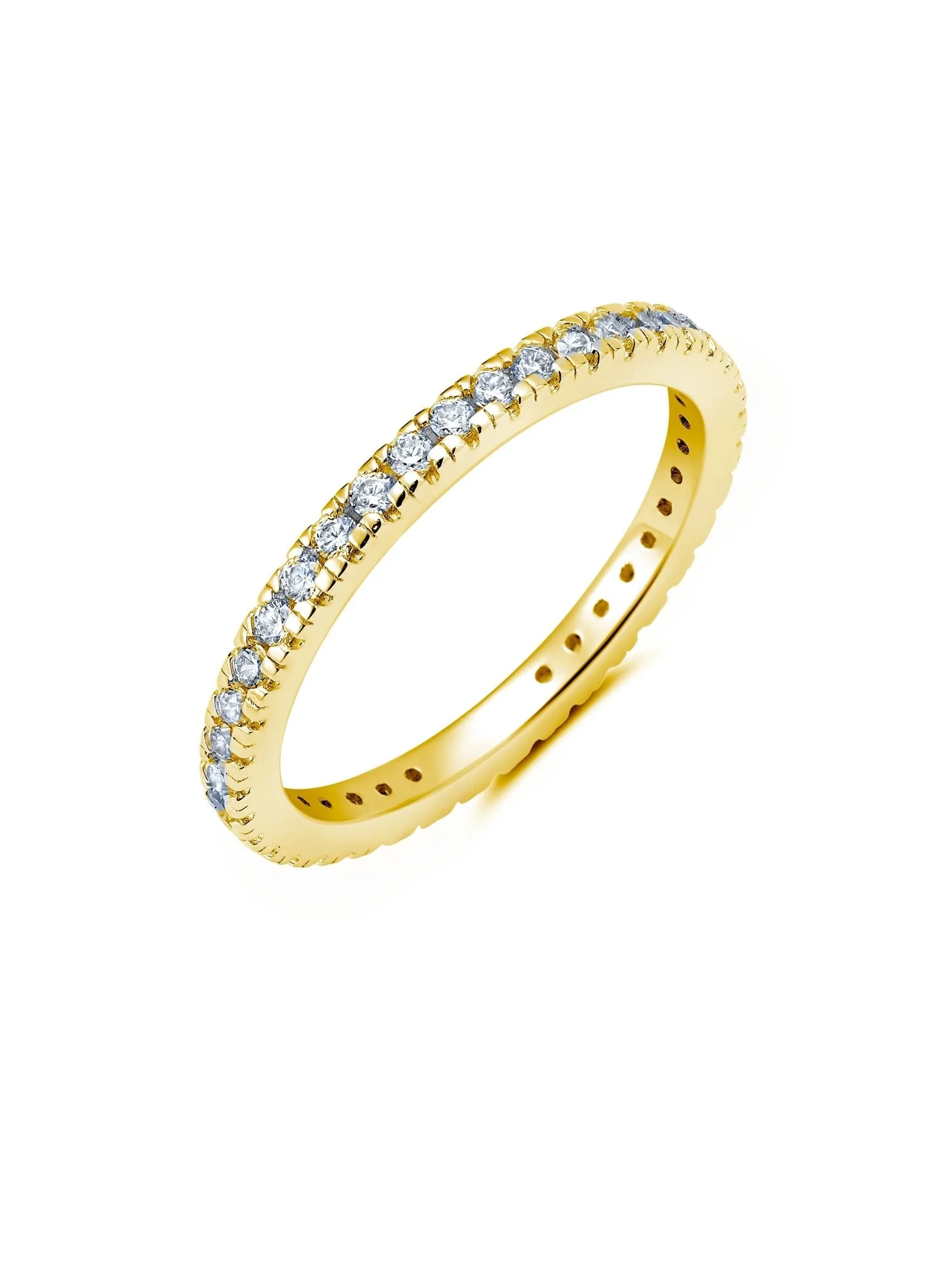 Step Cut Eternity Band Finished in Gold