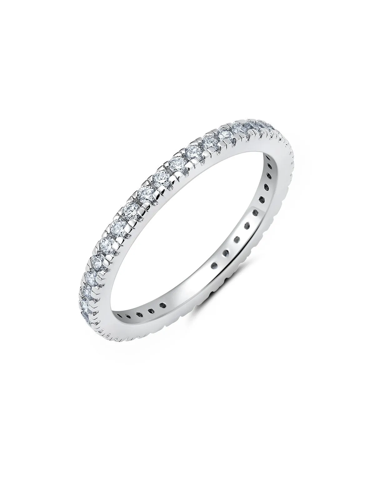Step Cut Eternity Band Finished in Platinum