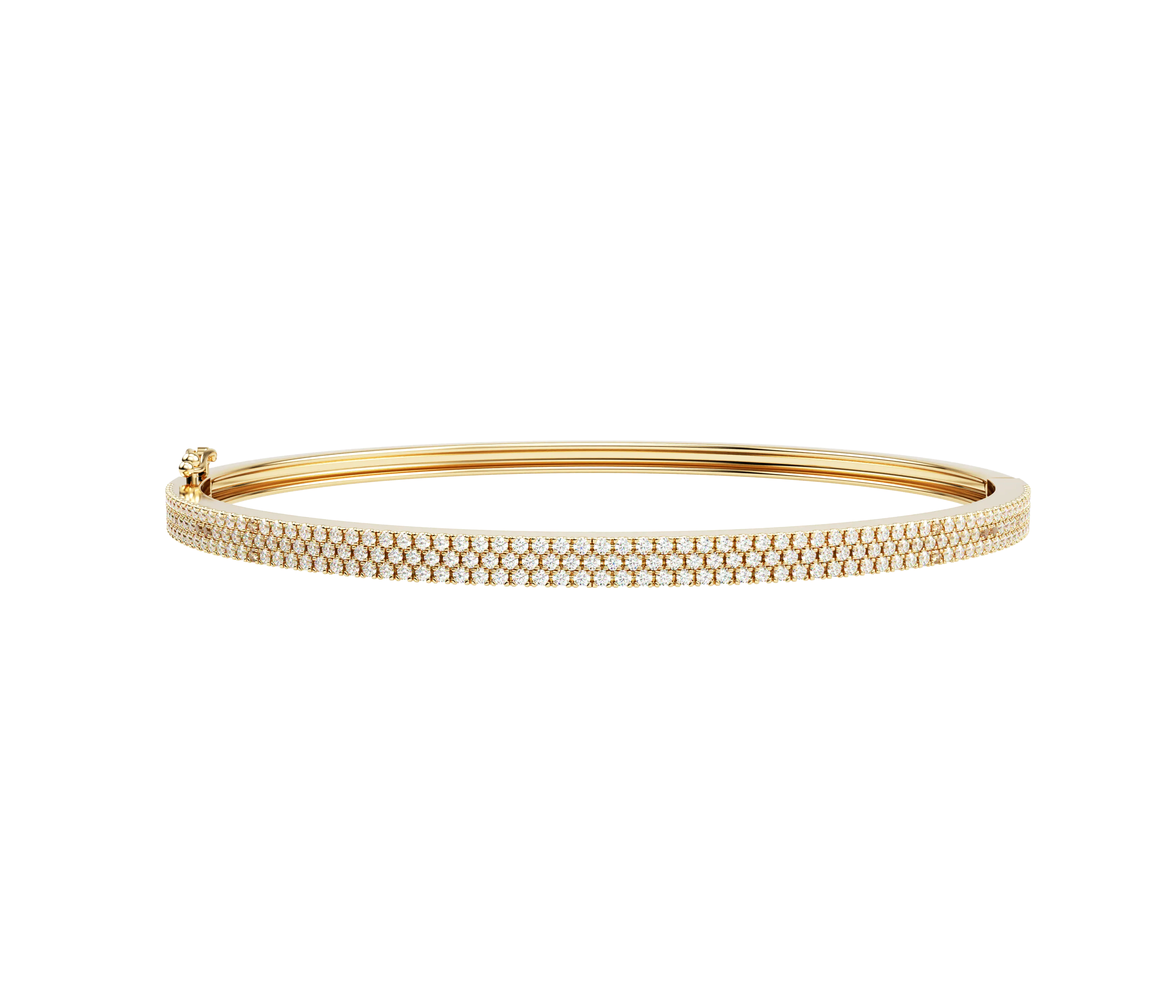 Three Row Pave Bangle