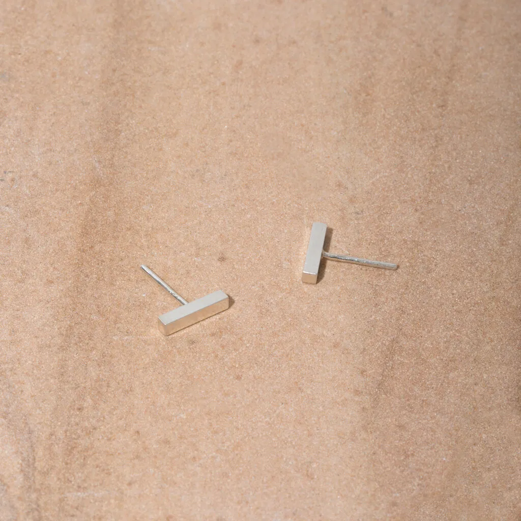 Twig Stud Earrings - Sterling Silver