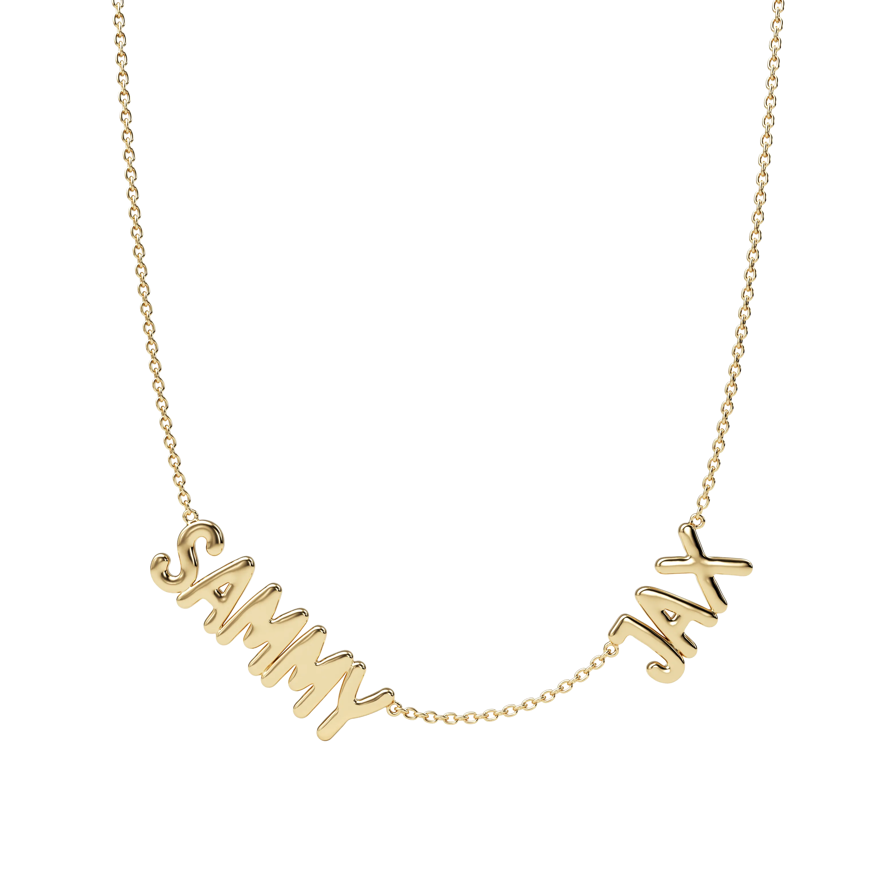 Two Bubble Name Necklace