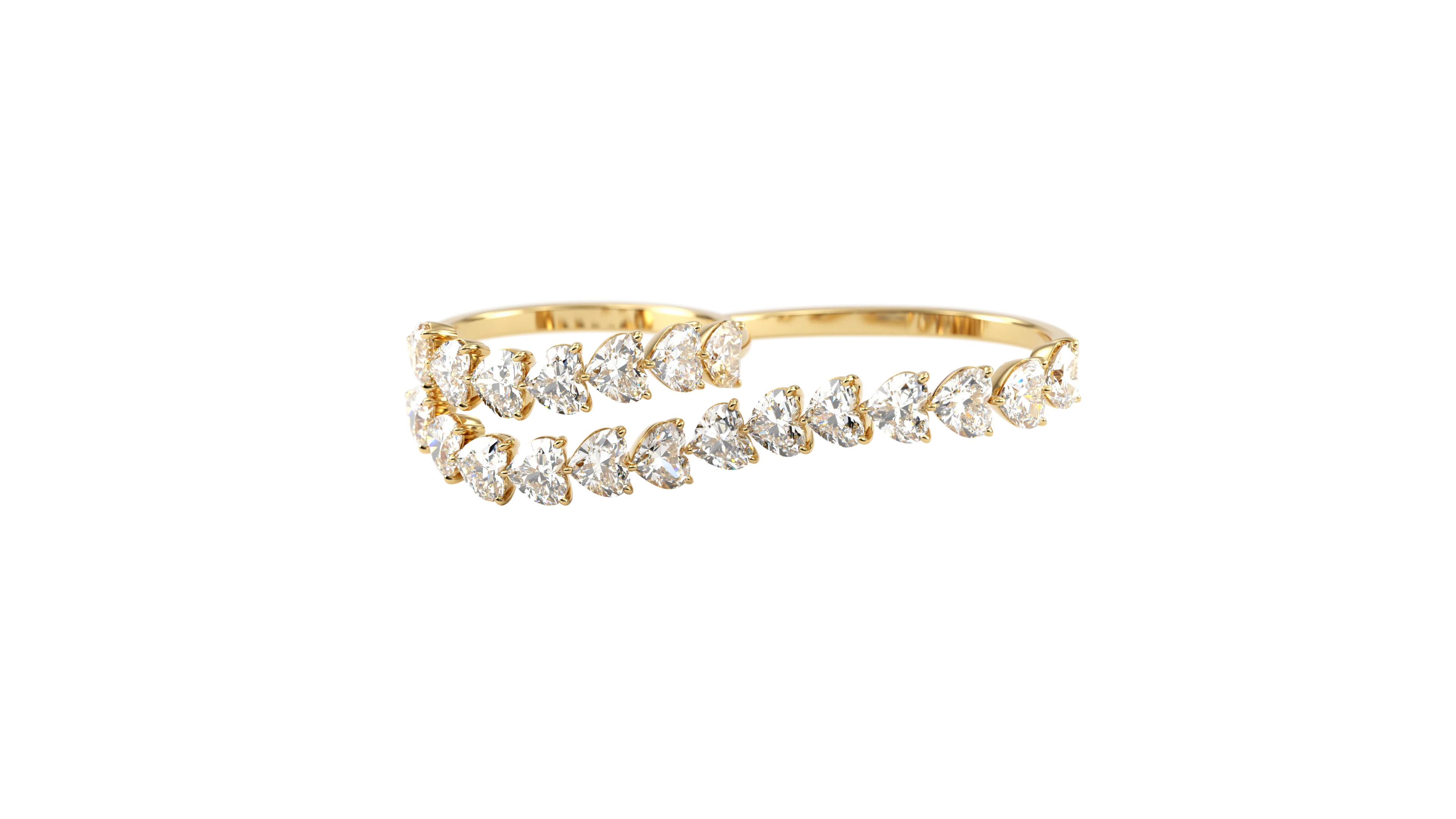 Two Finger Heart Twist Ring