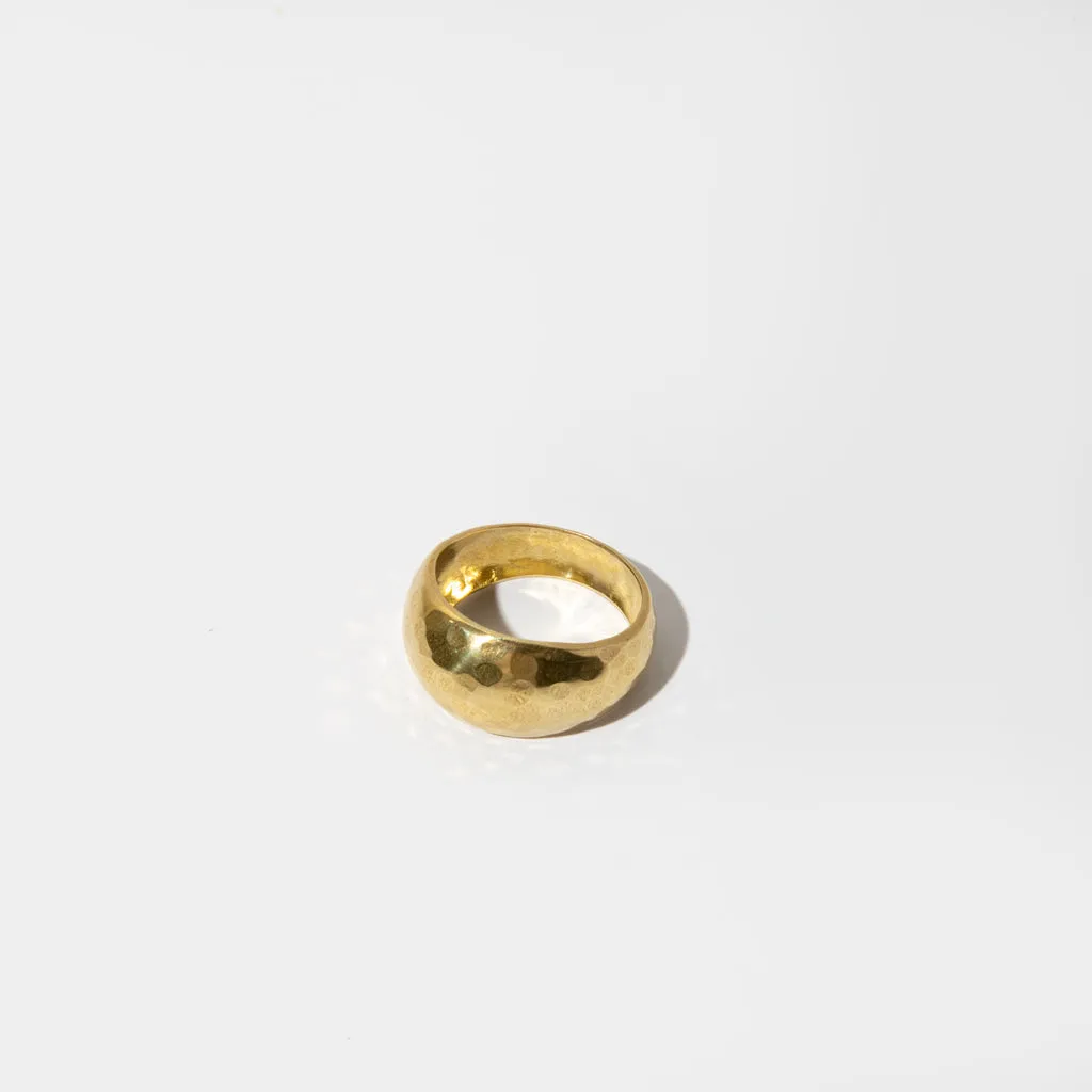 Yala Heritage Hammered Pinky Ring - Brass