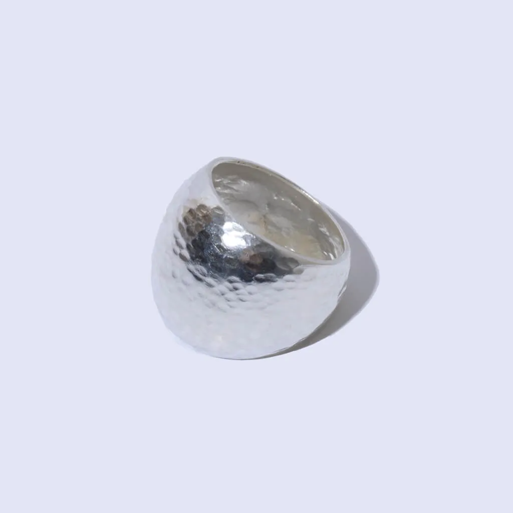 Yala Heritage Hammered Statement Ring - Sterling Silver